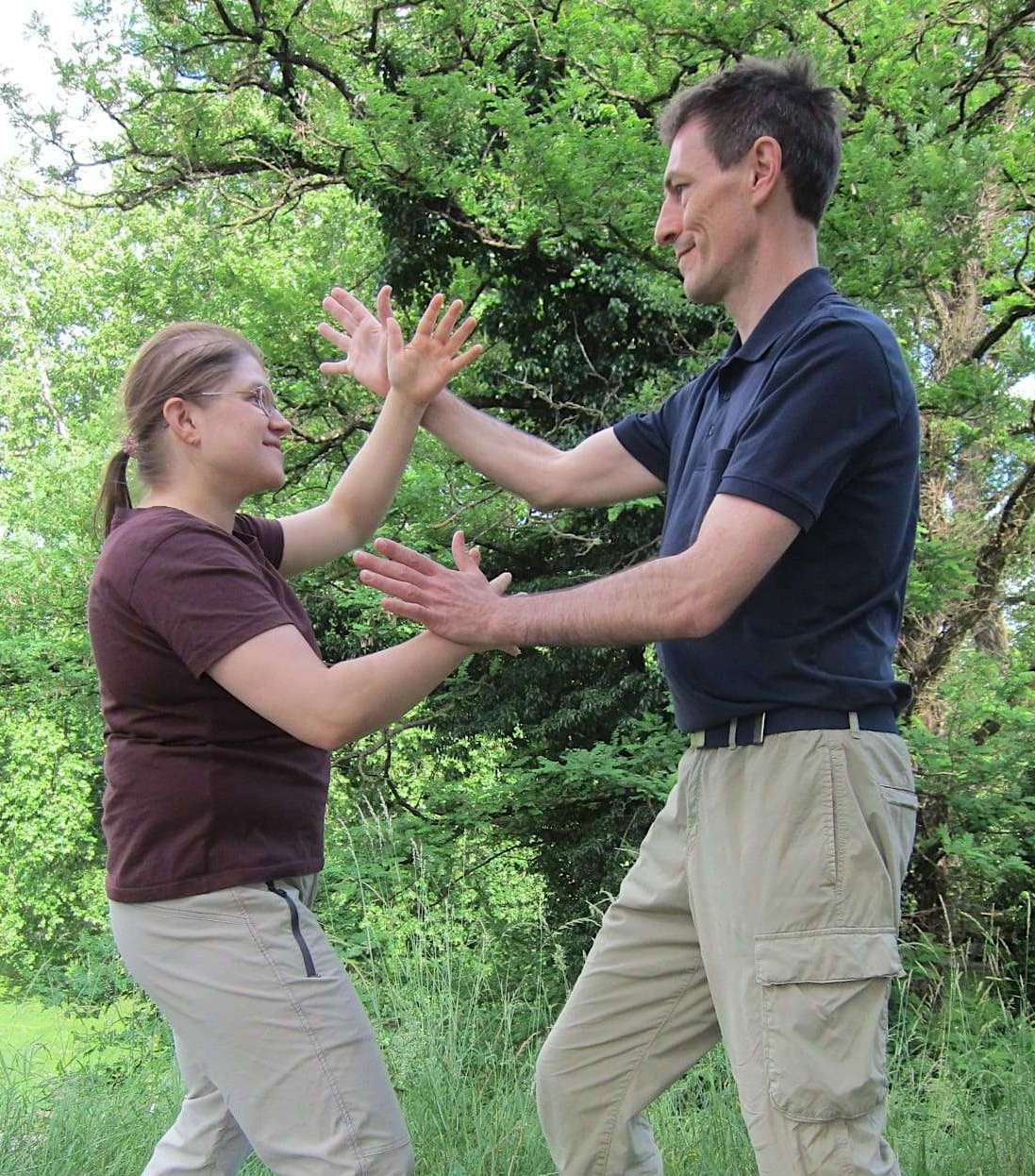 Taiji Push Hands nach Tensegrity-Prinzipien für spürbare Faszienkraft im Kontakt mit Christian Waltenberger